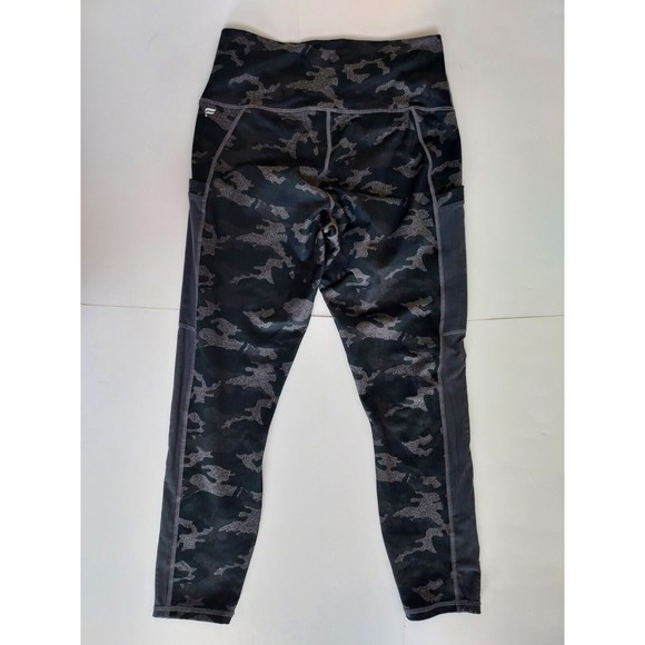 Fabletics Mid-Rise Gray Camouflage Powerhold Leggings W/Pockets Ladies Size S - Picture 9 of 9